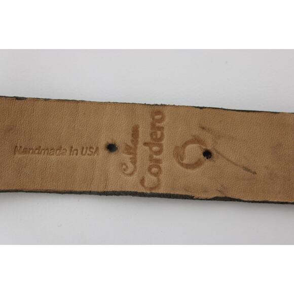 Calleen Cordero Belt Size 32 Gary Leather Mental Studded Handmade USA - Picture 7 of 11